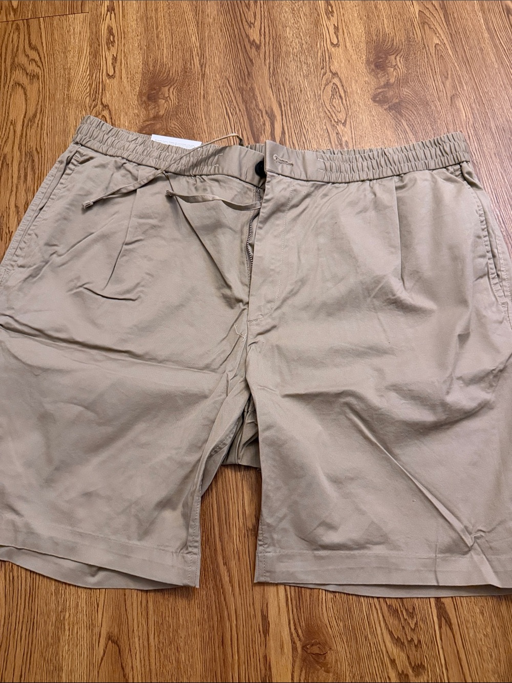 H&M Taupe Drawstring Hybrid Regular Fit Mid Length Shorts